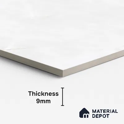 Marble Wall & Floor Tile TL 10291 B Rolex White 4 ft x 2 ft PGVT Vitrified Glossy Finish - 9 mm  Suitable For Living Room, Bedroom, Kitchen