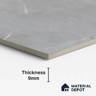 Marble Wall & Floor Tile TL 10291 Rolex Grey 4 ft x 2 ft PGVT Vitrified Glossy Finish - 9 mm  Suitable For Living Room, Bedroom, Kitchen