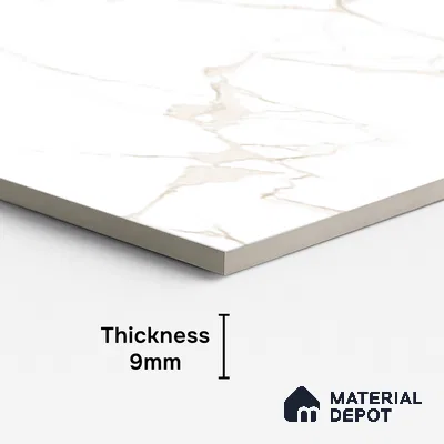 Floor & Wall Tile TL 10170 Alcora Bianco 4 ft x 2 ft PGVT Vitrified Glossy Finish - 9 mm  Suitable For Living Room, Bedroom, Bathroom, Kitchen