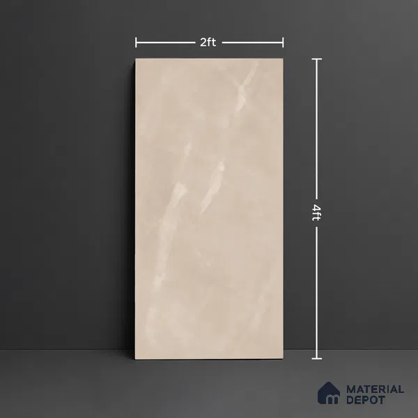 Floor & Wall Tile TL 10158 B Endless Fen Taupe 4 ft x 2 ft PGVT Vitrified Glossy Finish - 9 mm Suitable For Living Room, Bedroom, Bathroom, Kitchen