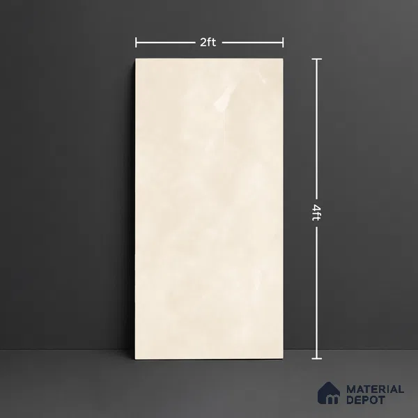 Floor & Wall Tile TL 10158 Endless Fen Crema 4 ft x 2 ft PGVT Vitrified Glossy Finish - 9 mm Suitable For Living Room, Bedroom, Bathroom, Kitchen