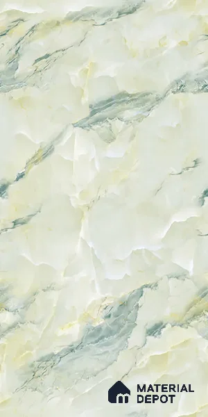 Floor & Wall Tile TL 10284 Rexona Green 4 ft x 2 ft PGVT Vitrified High Gloss Finish - 9 mm  Suitable For Living Room, Bedroom, Bathroom, Kitchen