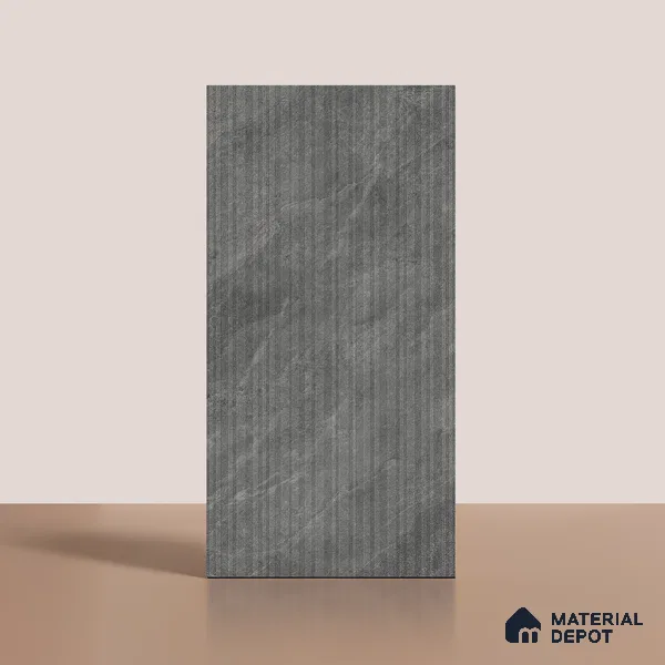 Stone Look Wall Tile TL 08233 C Quarry Coal Strip Liner 4 ft x 2 ft Vitrified Matte Finish - 9 mm