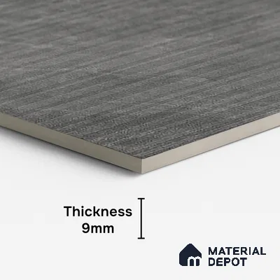 Stone Look Wall Tile TL 08233 C Quarry Coal Strip Liner 4 ft x 2 ft Vitrified Matte Finish - 9 mm