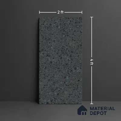 Punch Look Wall & Floor Tile TL 08229 Doge Rock Nero Liner 4 ft x 2 ft Vitrified Matte Finish - 9 mm