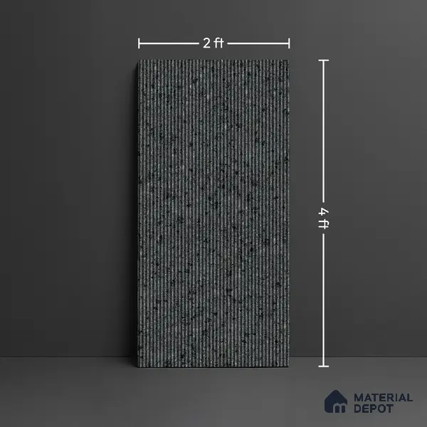 Punch Look Wall & Floor Tile TL 08229 Doge Rock Nero Liner 4 ft x 2 ft Vitrified Matte Finish - 9 mm