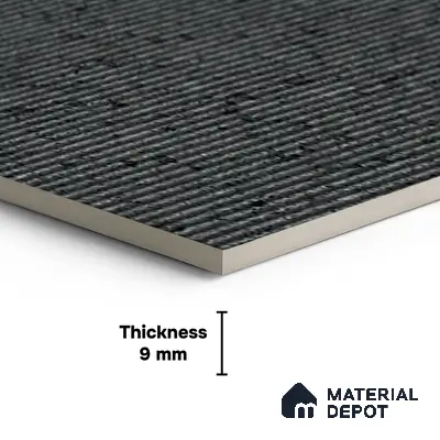 Punch Look Wall & Floor Tile TL 08229 Doge Rock Nero Liner 4 ft x 2 ft Vitrified Matte Finish - 9 mm