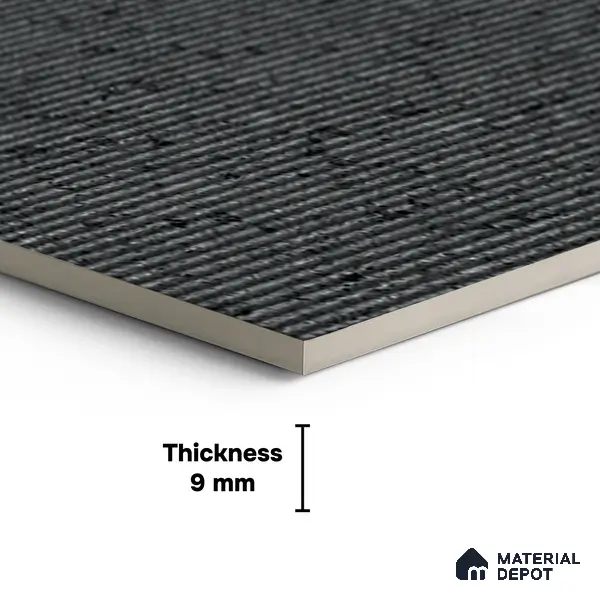 Punch Look Wall & Floor Tile TL 08229 Doge Rock Nero Liner 4 ft x 2 ft Vitrified Matte Finish - 9 mm