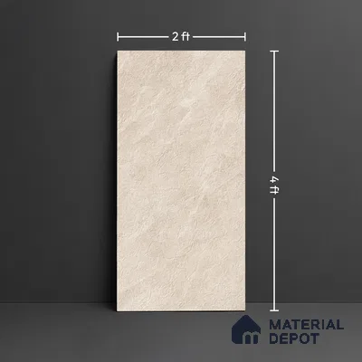Stone Look Wall & Floor Tile TL 08234 B Quarry Beige Rock 4 ft x 2 ft Vitrified Matte Finish - 9 mm