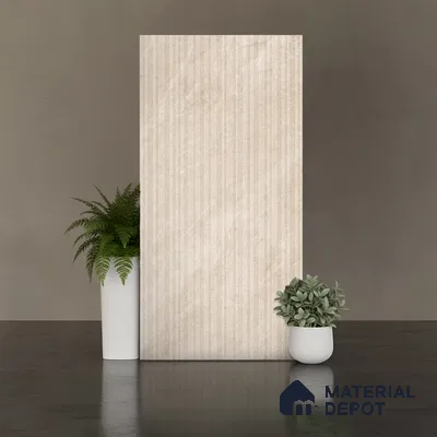 Stone Look Wall Tile TL 08234 C Quarry Beige Strip Liner 4 ft x 2 ft Vitrified Matte Finish - 9 mm