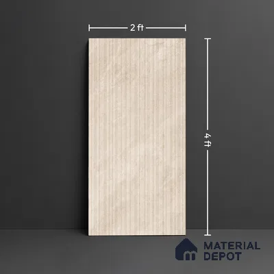 Stone Look Wall Tile TL 08234 C Quarry Beige Strip Liner 4 ft x 2 ft Vitrified Matte Finish - 9 mm
