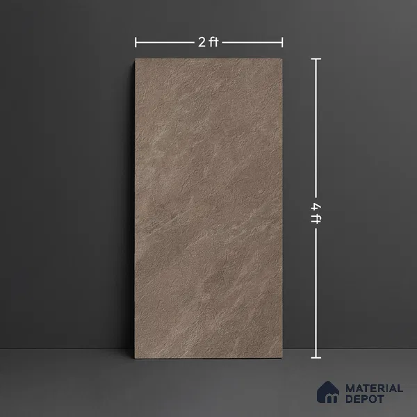 Stone Look Wall & Floor Tile TL 08235 B Quarry Tusk Rock 4 ft x 2 ft Vitrified Matte Finish - 9 mm