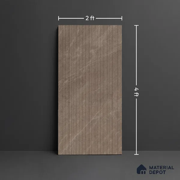 Stone Look Wall Tile TL 08235 C Quarry Tusk Strip Liner 4 ft x 2 ft Vitrified Matte Finish - 9 mm