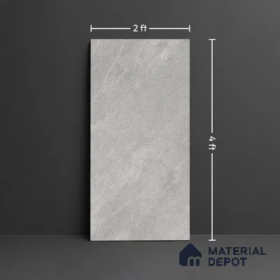 Stone Look Wall & Floor Tile TL 08231 B Quarry Gris Rock 4 ft x 2 ft Vitrified Matte Finish - 9 mm