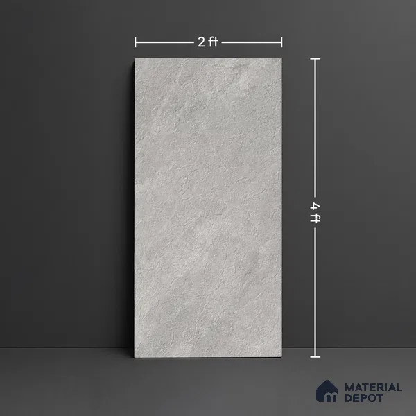 Stone Look Wall & Floor Tile TL 08231 B Quarry Gris Rock 4 ft x 2 ft Vitrified Matte Finish - 9 mm