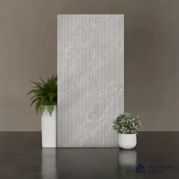 Stone Look Wall Tile TL 08231 C Quarry Gris Strip Liner 4 ft x 2 ft Vitrified Matte Finish - 9 mm