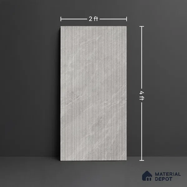 Stone Look Wall Tile TL 08231 C Quarry Gris Strip Liner 4 ft x 2 ft Vitrified Matte Finish - 9 mm