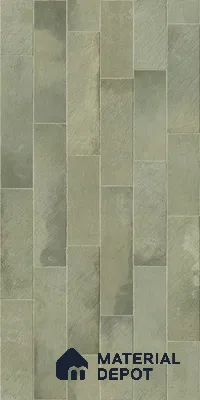 Brick Wall TL 12568 Brickstone Sage 4 ft x 2 ft Vitrified Punch Matte Finish Tile - 9 mm