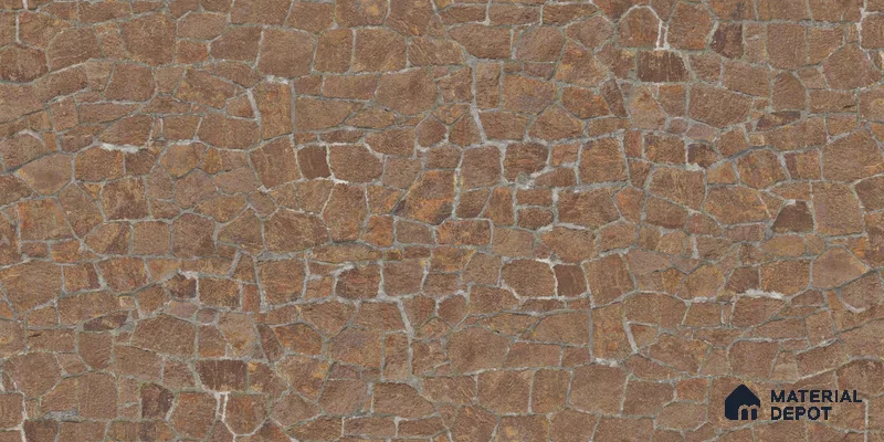 Stone Wall TL 12572 Cuba Stone Choco 4 ft x 2 ft Vitrified Glue Matte Finish Tile - 9 mm