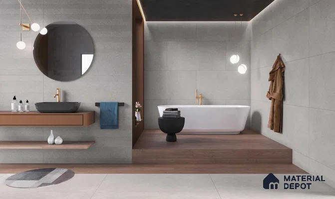 TL 12488 Delton Grey 4 ft x 2 ft Vitrified  Tile - 9 mm