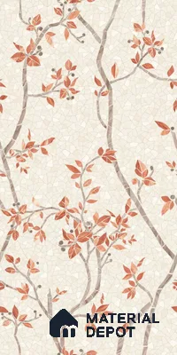 TL 12506 C Twig Leaves Beige Decor Endless 4 ft x 2 ft Vitrified  Tile - 9 mm