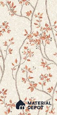 TL 12506 C Twig Leaves Beige Decor Endless 4 ft x 2 ft Vitrified  Tile - 9 mm