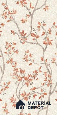 TL 12506 C Twig Leaves Beige Decor Endless 4 ft x 2 ft Vitrified  Tile - 9 mm
