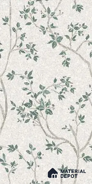 TL 12506 Twig Leaves Bianco Decor Endless 4 ft x 2 ft Vitrified  Tile - 9 mm