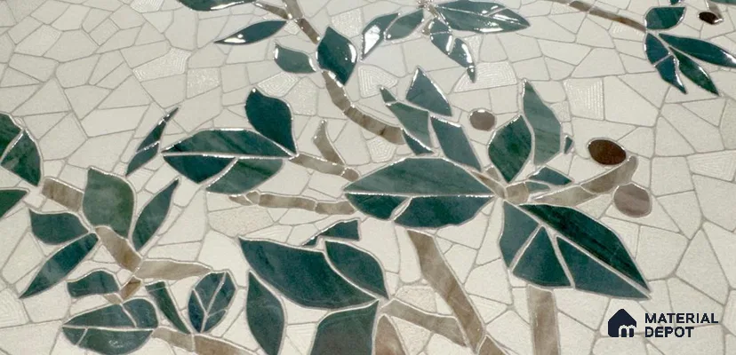 TL 12506 Twig Leaves Bianco Decor Endless 4 ft x 2 ft Vitrified  Tile - 9 mm