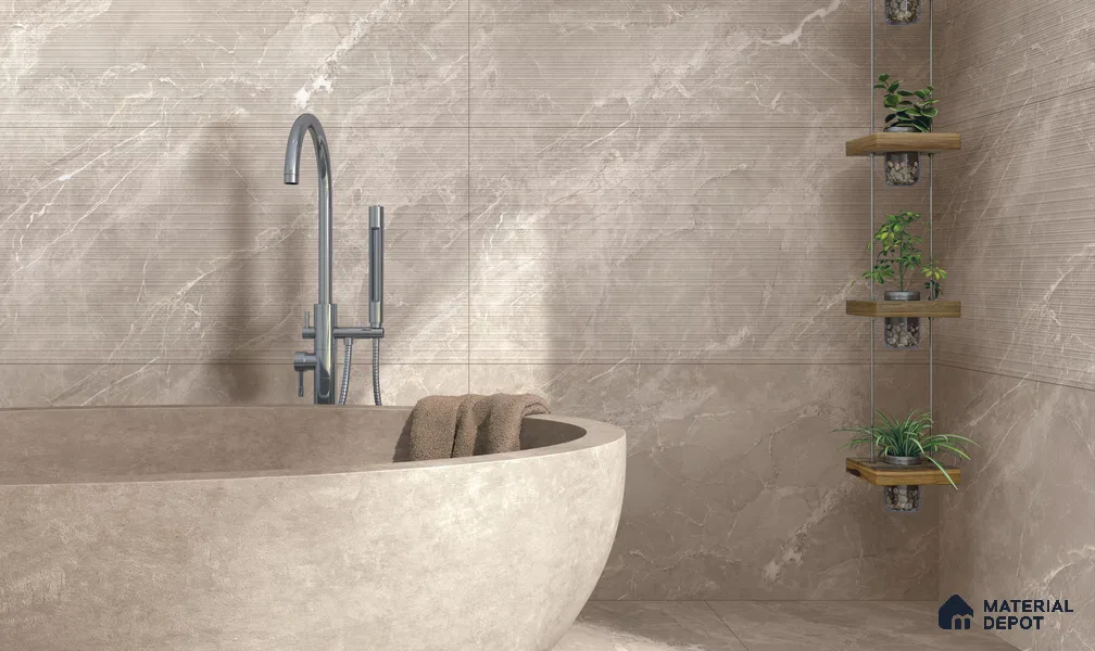 TL 12486 C Lumina Taupe 4 ft x 2 ft Vitrified  Tile - 9 mm