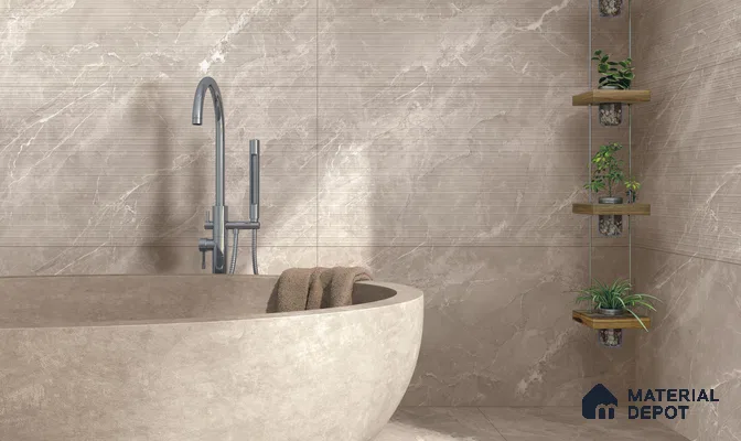 TL 12486 D Lumina Taupe Decor 4 ft x 2 ft Vitrified  Tile - 9 mm