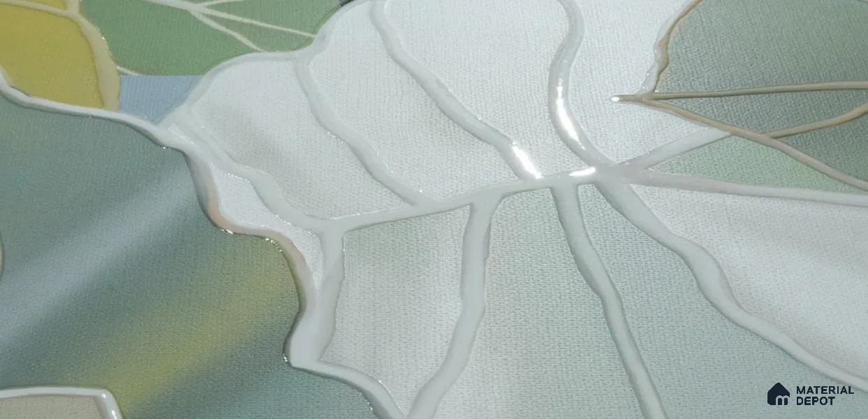 TL 12496 Canvas Leaf Decor Endless 4 ft x 2 ft Vitrified  Tile - 9 mm