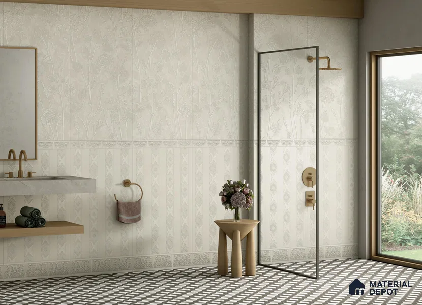 TL 12502 B Rowan Black Decor 02 Endless 4 ft x 2 ft Vitrified  Tile - 9 mm