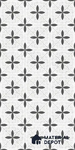 TL 12502 Rowan Black Decor Endless 4 ft x 2 ft Vitrified  Tile - 9 mm