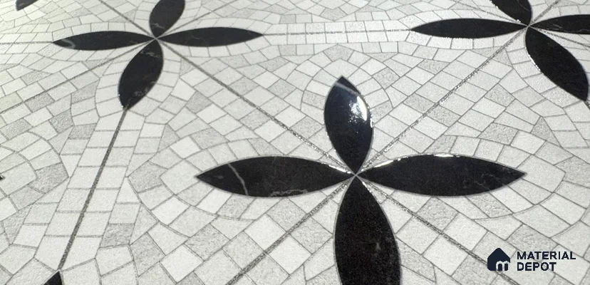 TL 12502 Rowan Black Decor Endless 4 ft x 2 ft Vitrified  Tile - 9 mm
