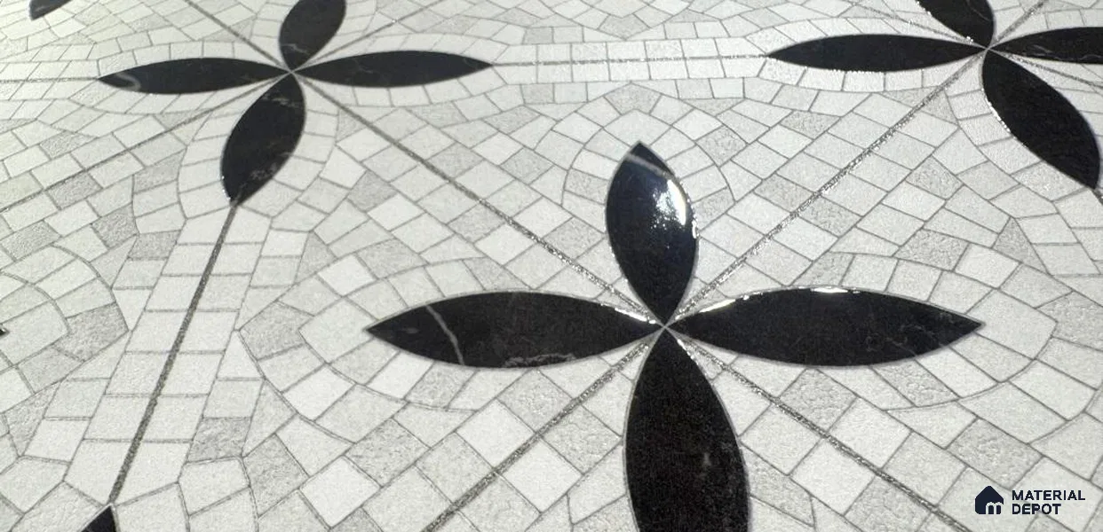 TL 12502 Rowan Black Decor Endless 4 ft x 2 ft Vitrified Tile - 9 mm