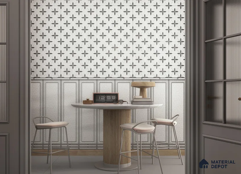 TL 12502 Rowan Black Decor Endless 4 ft x 2 ft Vitrified Tile - 9 mm