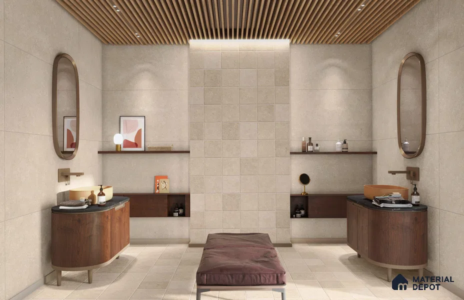 TL 12487 F Attico Tan Square 4 ft x 2 ft Vitrified  Tile - 9 mm