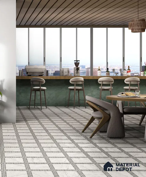 TL 12494 Bardiglio Grey Decor 4 ft x 2 ft Vitrified  Tile - 9 mm