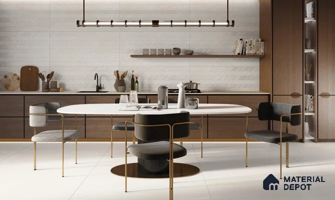 TL 12501 Delton Bianco Decor 4 ft x 2 ft Vitrified  Tile - 9 mm