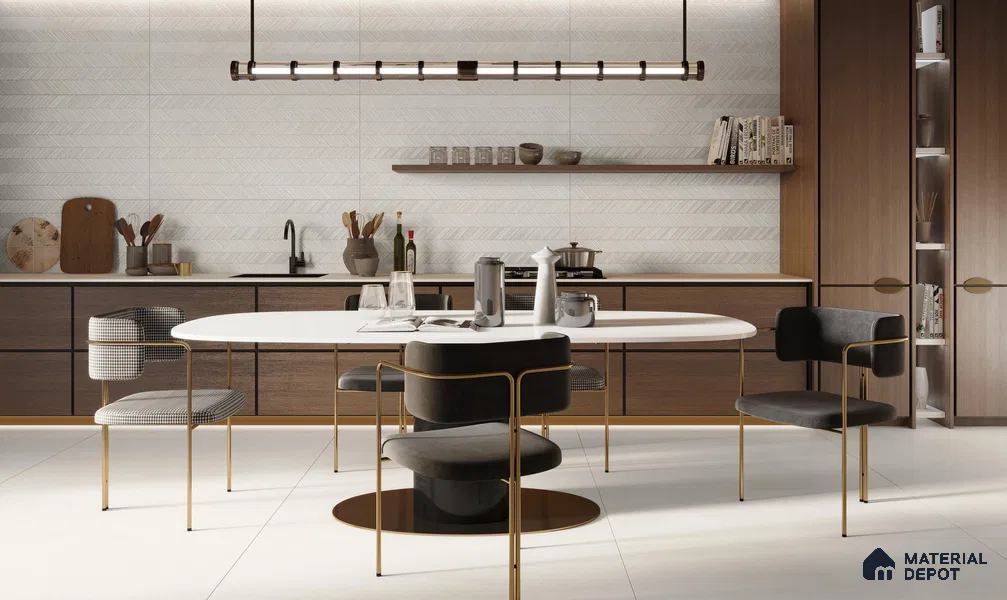 TL 12501 Delton Bianco Decor 4 ft x 2 ft Vitrified Tile - 9 mm