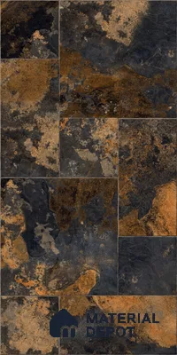 Stone Floor Tile TL 10347 Slate Stone Nero 4 ft x 2 ft Vitrified Matte Finish Tile - 11 mm | Suitable For Bathroom, Courtyard, Corridor