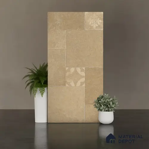 Floor Tile TL 10346 Pomposa Sand 4 ft x 2 ft Vitrified Matte Finish Tile - 11 mm | Suitable For Kitchen, Bathroom Walls and Backsplashes