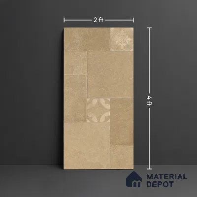 Stone Floor Tile TL 10346 Pomposa Sand 4 ft x 2 ft Vitrified Matte Finish Tile - 11 mm | Suitable For Bathroom, Courtyard, Corridor