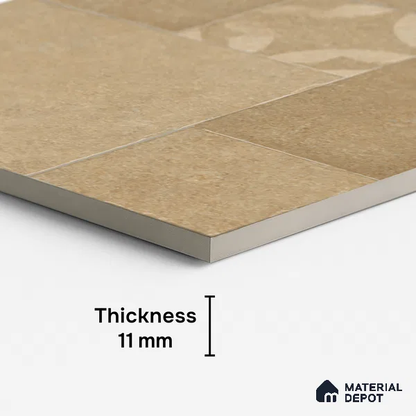 Stone Floor Tile TL 10346 Pomposa Sand 4 ft x 2 ft Vitrified Matte Finish Tile - 11 mm | Suitable For Bathroom, Courtyard, Corridor