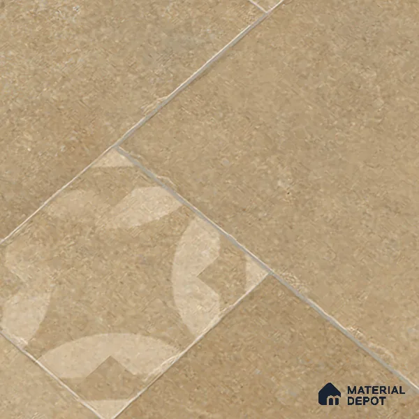 Stone Floor Tile TL 10346 Pomposa Sand 4 ft x 2 ft Vitrified Matte Finish Tile - 11 mm | Suitable For Bathroom, Courtyard, Corridor