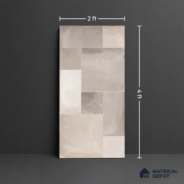 Stone Floor Tile TL 10344 C Legacy Grey 4 ft x 2 ft Vitrified Matte Finish Tile - 11 mm | Suitable For Bathroom, Courtyard, Corridor