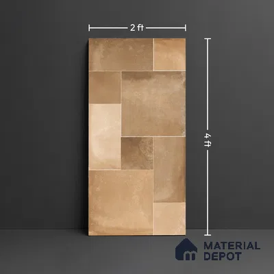 Stone Floor Tile TL 10344 Legacy Brown 4 ft x 2 ft Vitrified Matte Finish Tile - 11 mm | Suitable For Bathroom, Courtyard, Corridor
