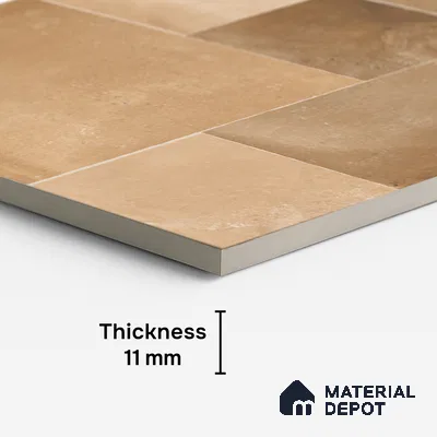 Stone Floor Tile TL 10344 Legacy Brown 4 ft x 2 ft Vitrified Matte Finish Tile - 11 mm | Suitable For Bathroom, Courtyard, Corridor