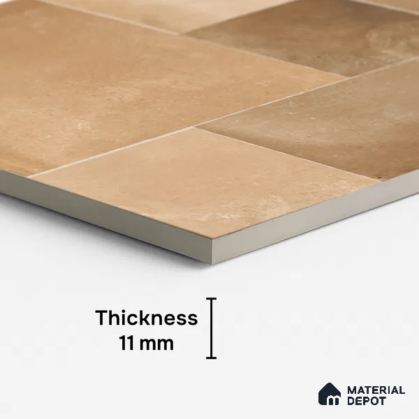 Stone Floor Tile TL 10344 Legacy Brown 4 ft x 2 ft Vitrified Matte Finish Tile - 11 mm | Suitable For Bathroom, Courtyard, Corridor